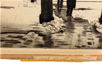 (2) Drypoint Etchings by Elias M. Grossman (Amer. 1898-1947) Washington Arch, Bethesda Fountain
