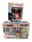 (3) Autographed Funko Pops; Cobra Kai Daniel Laruso, Billy Madison, The Exorcist Linda Blair