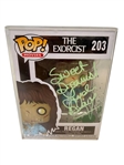(3) Autographed Funko Pops; Cobra Kai Daniel Laruso, Billy Madison, The Exorcist Linda Blair