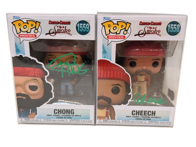 (2) Autographed Funko Pops; Cheech and Chong