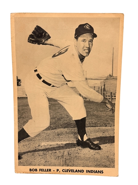 Large Cleveland Indian Bob Feller Stadium Team Issue Cardboard Display