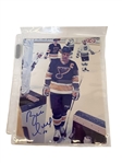 (6) Autographed Sports Photos; Staubach, Feller, Griese, Hockey