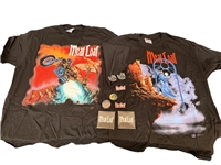 (2) Meatloaf Concert Touring T-Shirts: Bat Out of Hell, Rock-n-Roll Dreams Come Through