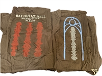 (2) Meatloaf Concert Touring T-Shirts: Bat Out of Hell, Rock-n-Roll Dreams Come Through