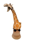 Pair of Todd J. Warner Whimsical Stoneware Bell Sculptures; Camel, Giraffe