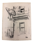 (5) Kenneth E. Crook Original Political Cartoon Art 1960's