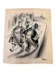 (4) Bil Canfield Original Political Cartoon Satire Artwork 