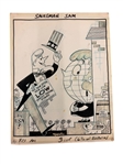 (3) Richard Yardley Original Artwork Political Cartoons; Baltimore Sun