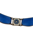 David-Andersen Sterling Silver Blue Guilloché Enamel Floral Necklace Norway