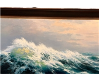 M.S. Park (Korea) Palatial Oil Painting on Canvas Ocean
