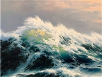 M.S. Park (Korea) Palatial Oil Painting on Canvas Ocean
