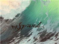 M.S. Park (Korea) Palatial Oil Painting on Canvas Ocean