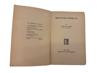 Robert Frost Autographed Mountain Interval