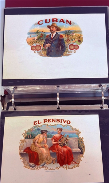 Calhouns Collector Society Lithograph Cigar Labels in Binder