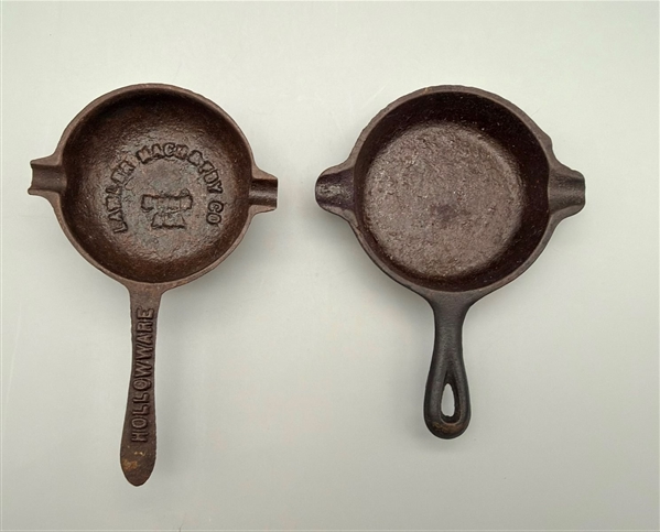 Pair Vintage Cast Iron Ashtrays