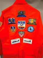 Orange Jump Suit with Military Patches