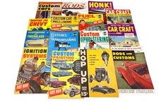 Group of (15) Vintage Hot Rod, Car Craft, Hop Up, Honk! Magazines & More